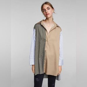 Zara color block shirts size S